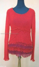 SUMMER KNITTED BLOUSE; LONG SLEEVE